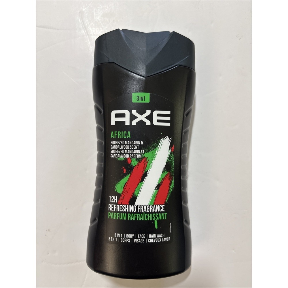 Axe Africa Sandalwood Mandarin Scent 3 in 1 Body Face Hair Wash 8.4 oz